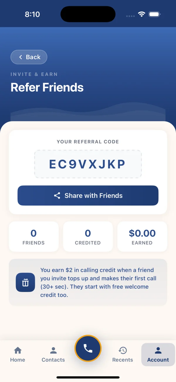 Invite & earn